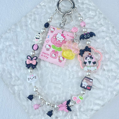 [Limited Edition] Premium Handmade Metal Alloy Kawaii Cutie and Acrylic Pad Phone Chains-Special Launch Price!