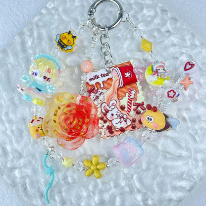 [Limited Edition] Premium Handmade Metal Alloy Kawaii Cutie and Acrylic Pad Phone Chains-Special Launch Price!