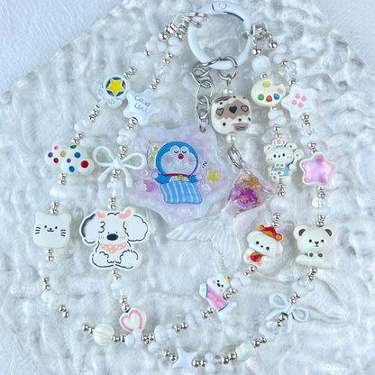 [Limited Edition] Premium Handmade Metal Alloy Kawaii Cutie and Acrylic Pad Phone Chains-Special Launch Price!