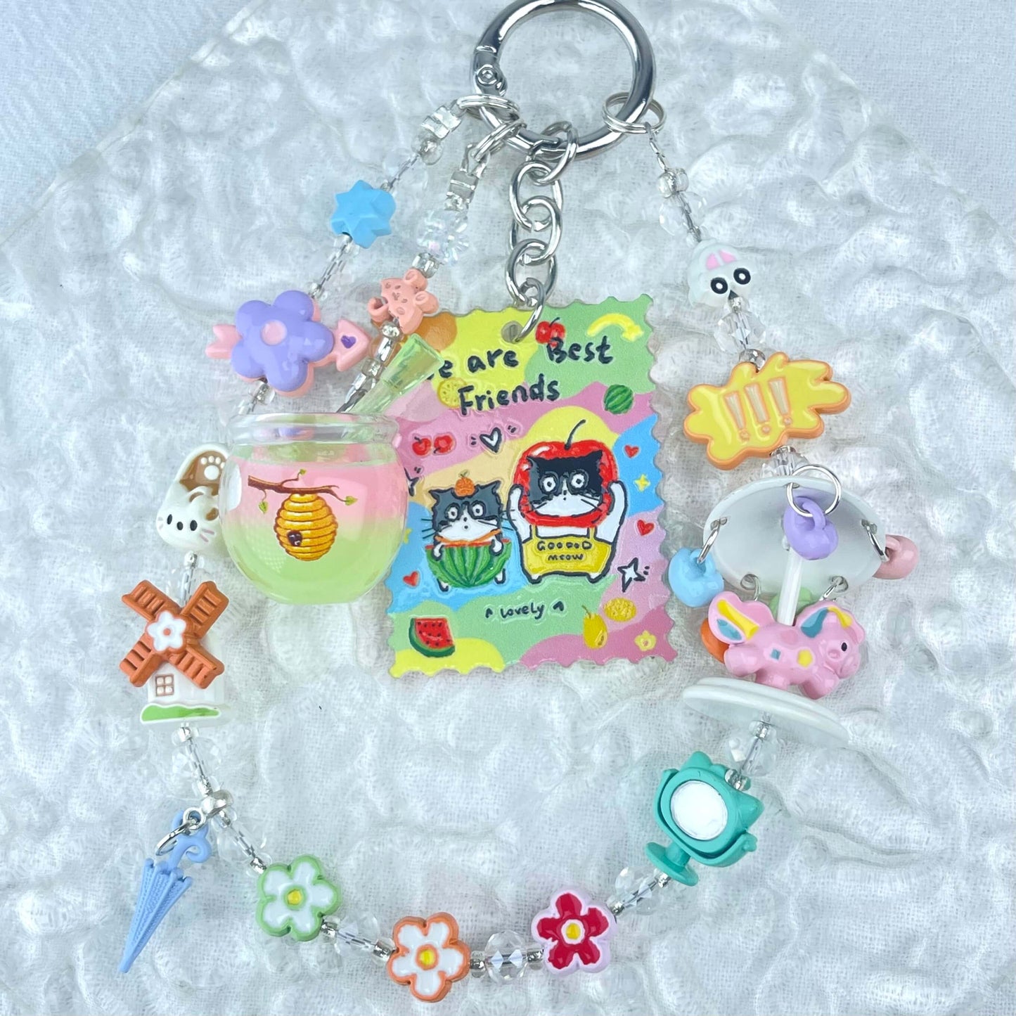 [Limited Edition] Premium Handmade Metal Alloy Kawaii Cutie and Acrylic Pad Phone Chains-Special Launch Price!
