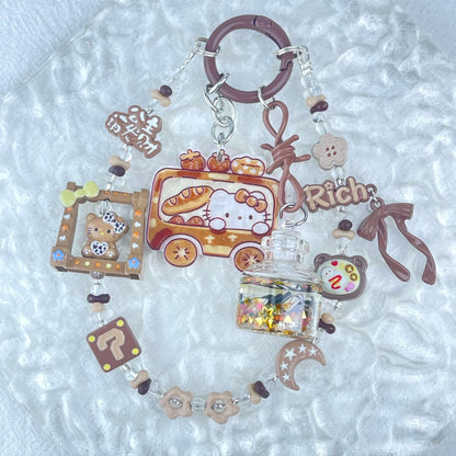 [Limited Edition] Premium Handmade Metal Alloy Kawaii Cutie and Acrylic Pad Phone Chains-Special Launch Price!