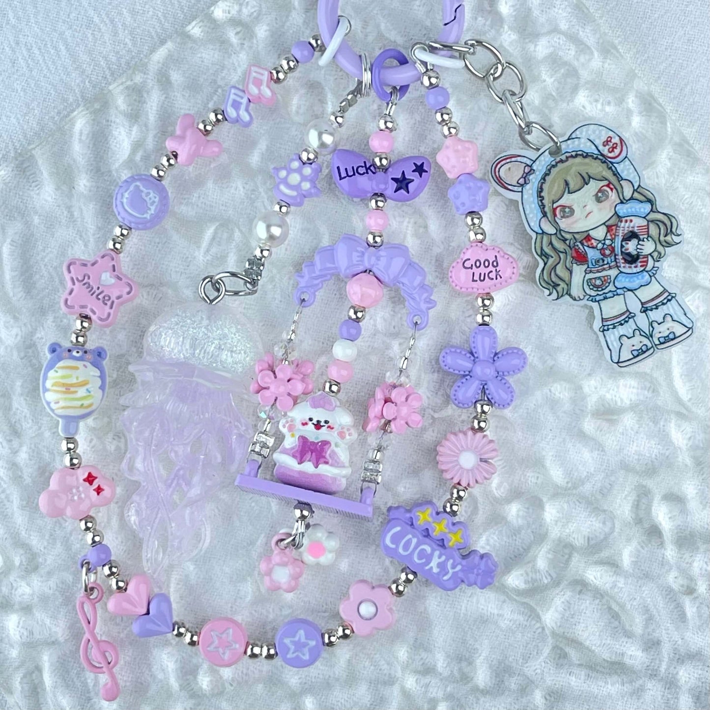 [Limited Edition] Premium Handmade Metal Alloy Kawaii Cutie and Acrylic Pad Phone Chains-Special Launch Price!