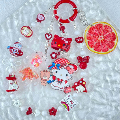 [Limited Edition] Premium Handmade Metal Alloy Kawaii Cutie and Acrylic Pad Phone Chains-Special Launch Price!