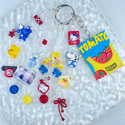 [Limited Edition] Premium Handmade Metal Alloy Kawaii Cutie and Acrylic Pad Phone Chains-Special Launch Price!