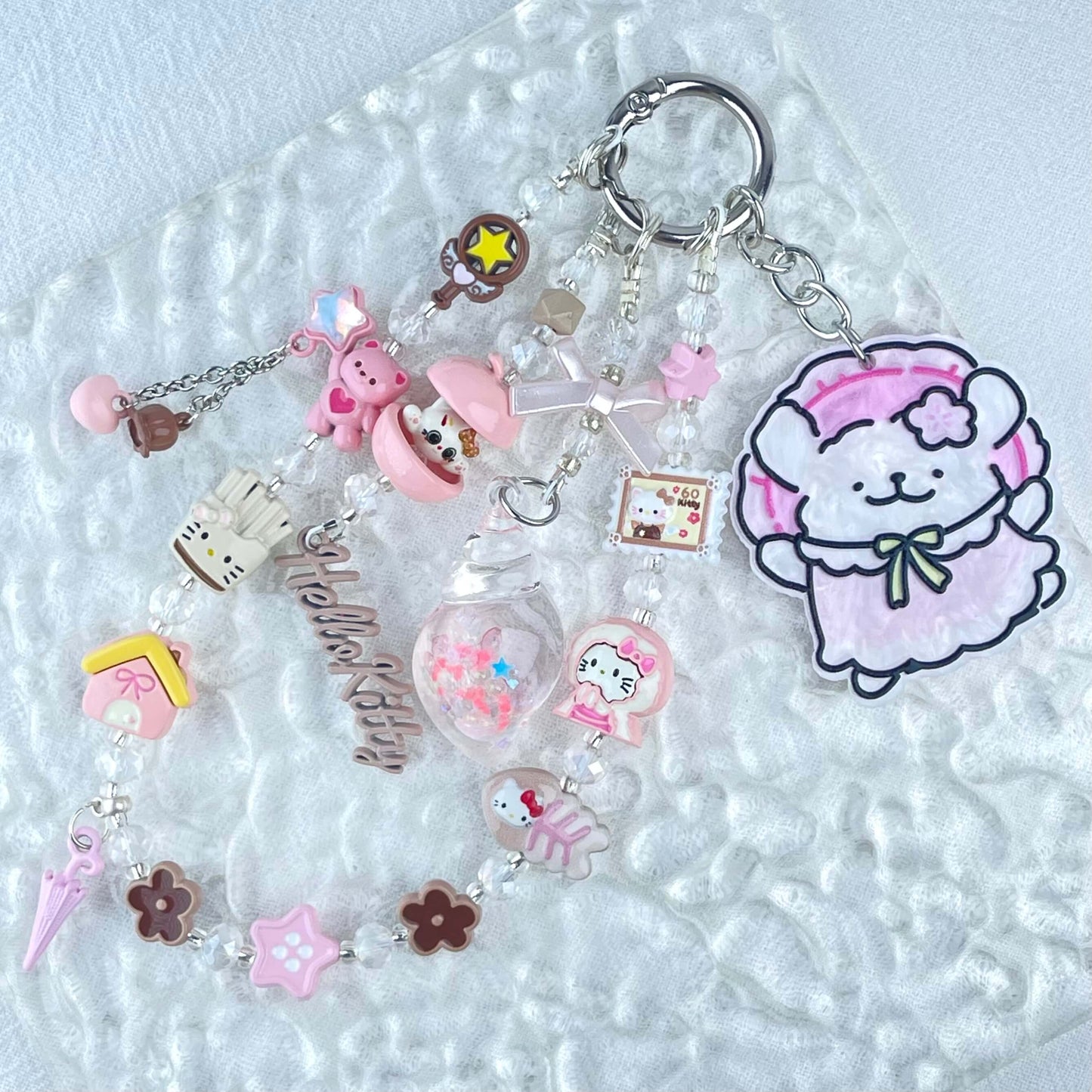 [Limited Edition] Premium Handmade Metal Alloy Kawaii Cutie and Acrylic Pad Phone Chains-Special Launch Price!