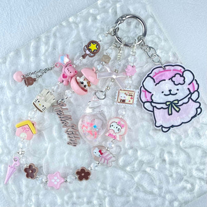 [Limited Edition] Premium Handmade Metal Alloy Kawaii Cutie and Acrylic Pad Phone Chains-Special Launch Price!