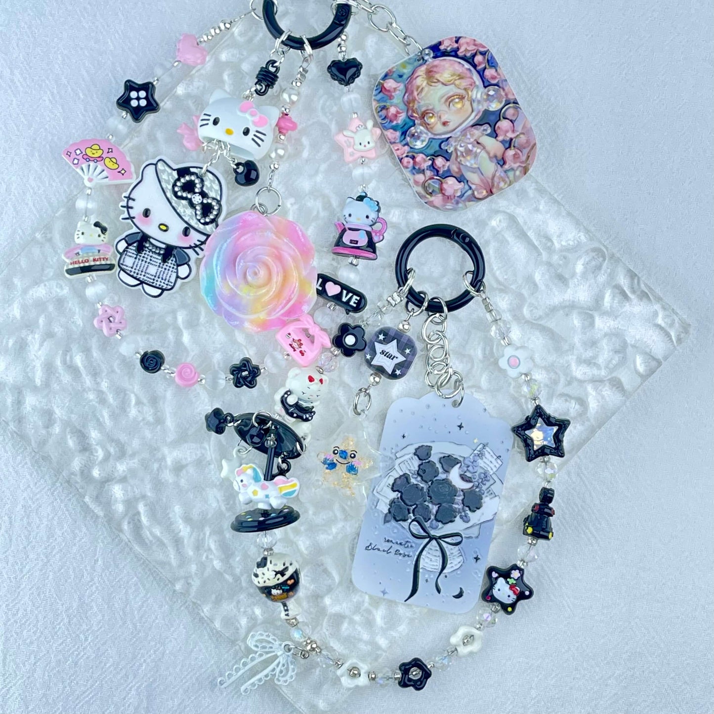 [Limited Edition] Premium Handmade Metal Alloy Kawaii Cutie and Acrylic Pad Phone Chains-Special Launch Price!