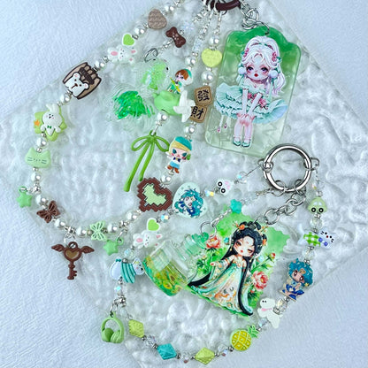 [Limited Edition] Premium Handmade Metal Alloy Kawaii Cutie and Acrylic Pad Phone Chains-Special Launch Price!