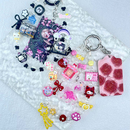 [Limited Edition] Premium Handmade Metal Alloy Kawaii Cutie and Acrylic Pad Phone Chains-Special Launch Price!
