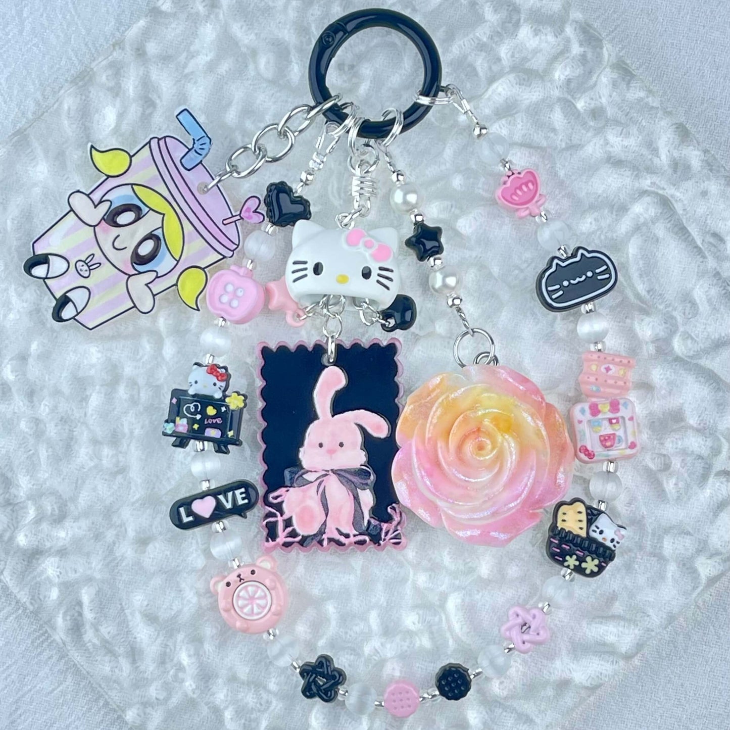 [Limited Edition] Premium Handmade Metal Alloy Kawaii Cutie and Acrylic Pad Phone Chains-Special Launch Price!