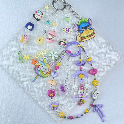 [Limited Edition] Premium Handmade Metal Alloy Kawaii Cutie and Acrylic Pad Phone Chains-Special Launch Price!
