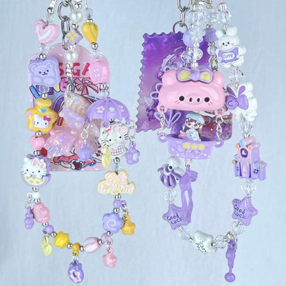[Limited Edition] Premium Handmade Metal Alloy Kawaii Cutie and Acrylic Pad Phone Chains-Special Launch Price!