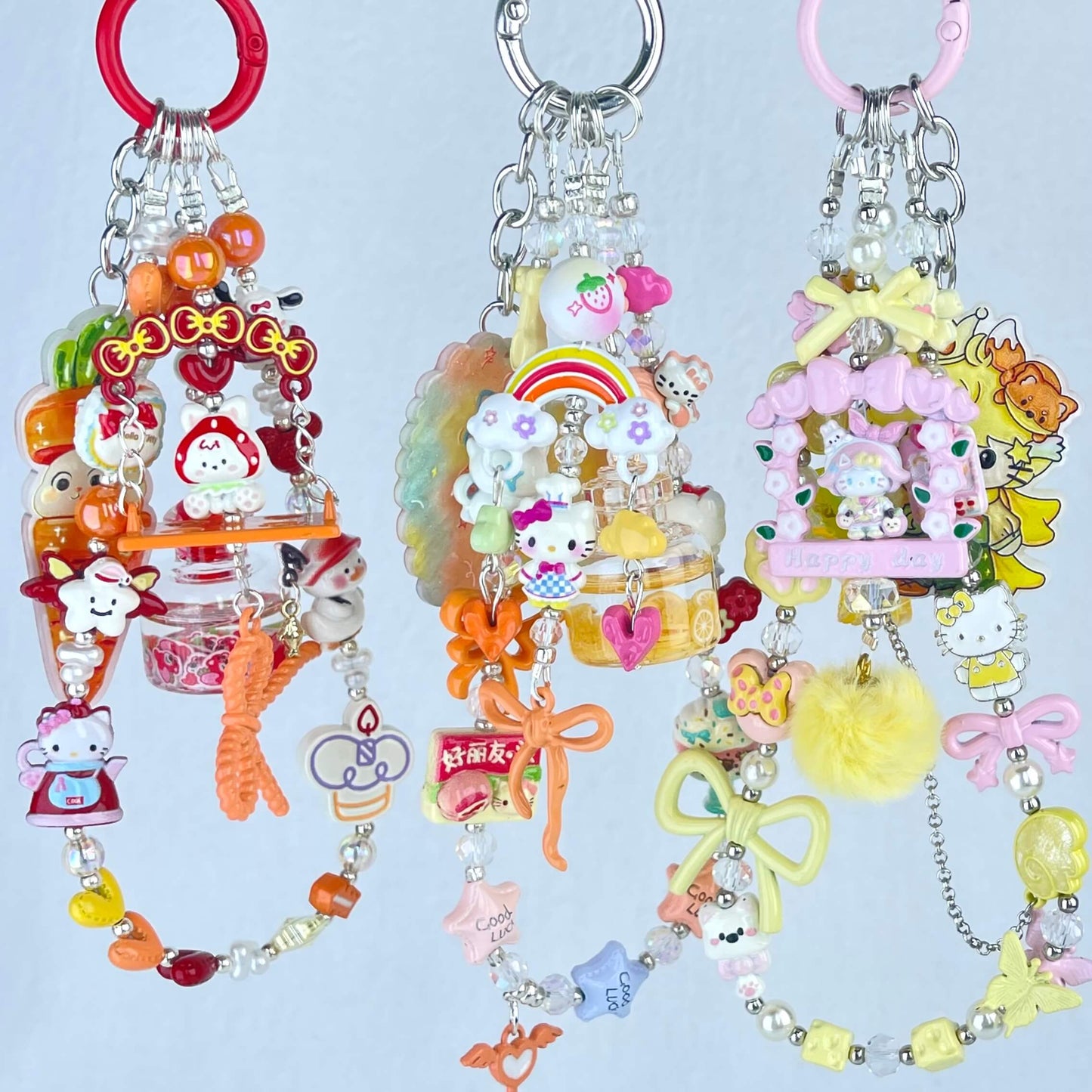 [Limited Edition] Premium Handmade Metal Alloy Kawaii Cutie and Acrylic Pad Phone Chains-Special Launch Price!