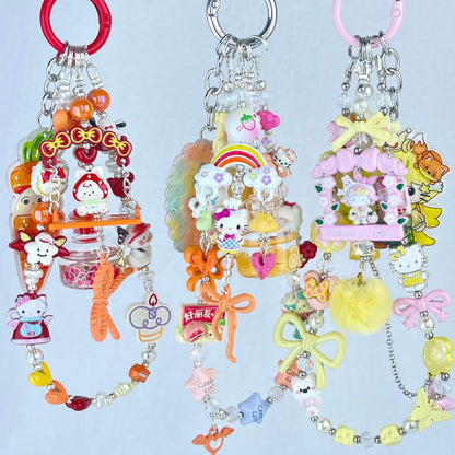 [Limited Edition] Premium Handmade Metal Alloy Kawaii Cutie and Acrylic Pad Phone Chains-Special Launch Price!