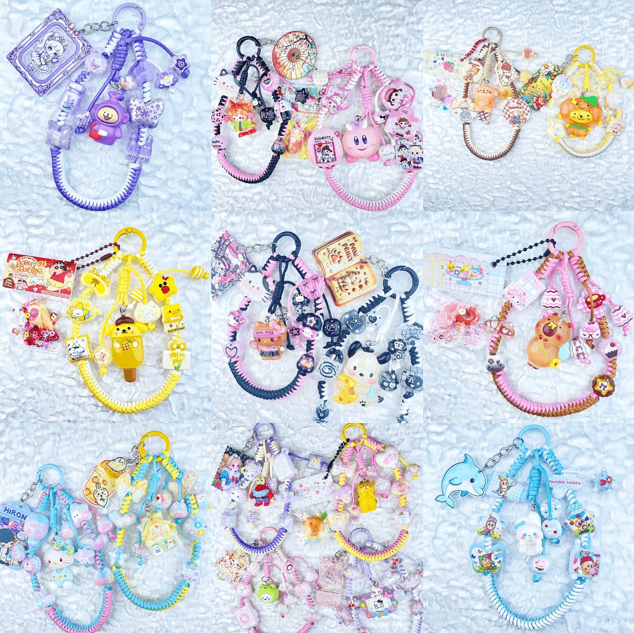[Anniversary Celebration] Hand Braided Kawaii Cuties Acrylic Pads and Doll Bags Phone Chains-Celebration Special Price!-THIS WEEKEND ONLY