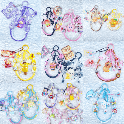 [Anniversary Celebration] Hand Braided Kawaii Cuties Acrylic Pads and Doll Bags Phone Chains-Celebration Special Price!-THIS WEEKEND ONLY