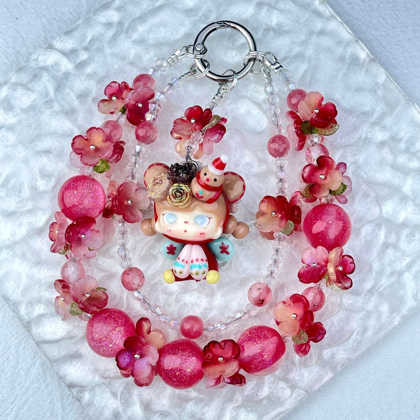 [Limited Edition] Premium Handmade Glittering and Flower Blossom Style Kawaii Cutie Phone Chains-Special Launch Price!