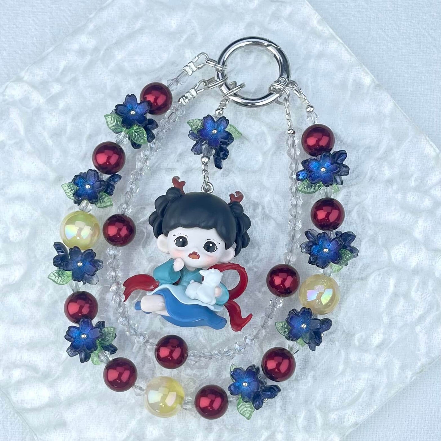 [Limited Edition] Premium Handmade Glittering and Flower Blossom Style Kawaii Cutie Phone Chains-Special Launch Price!