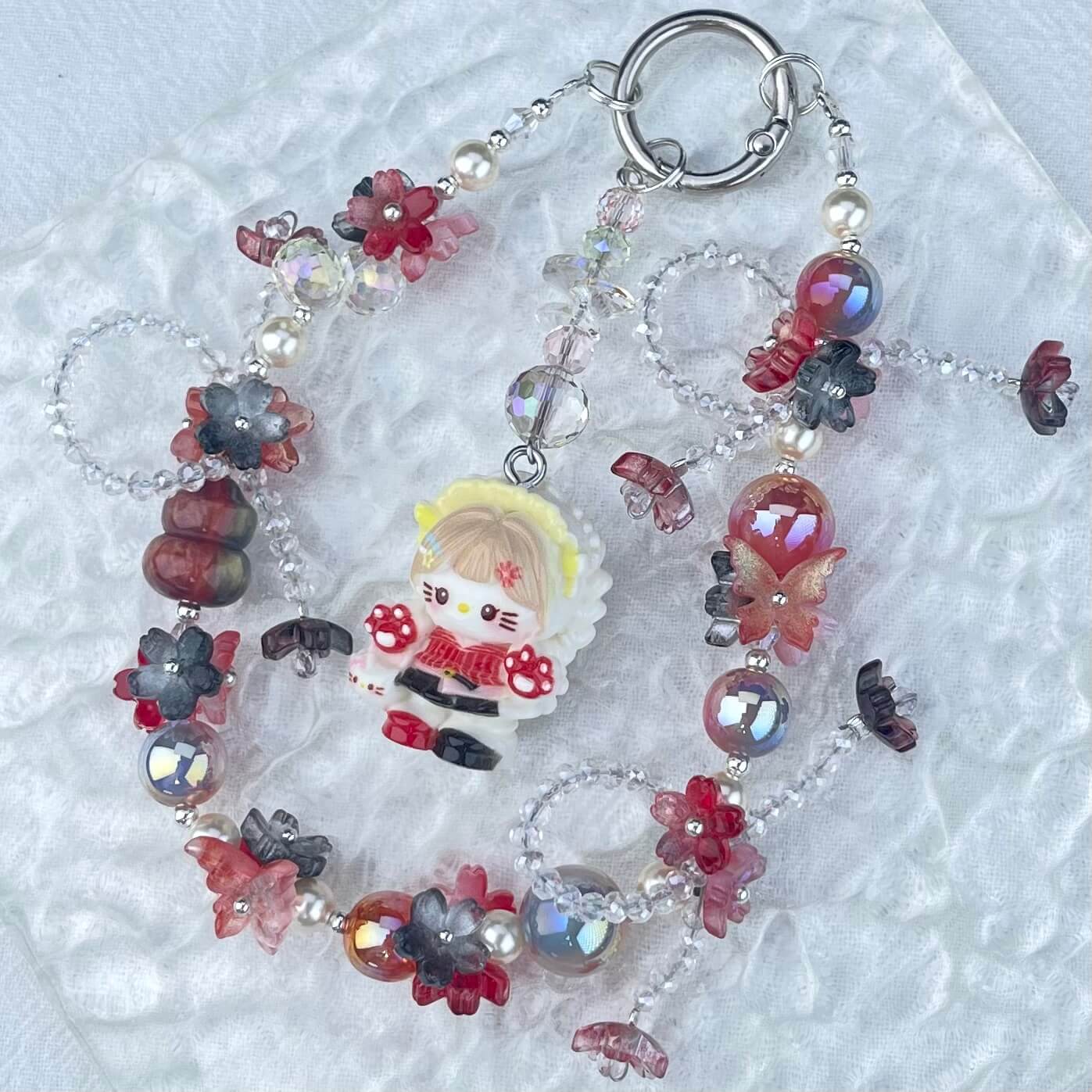 [Limited Edition] Premium Handmade Glittering and Flower Blossom Style Kawaii Cutie Phone Chains-Special Launch Price!