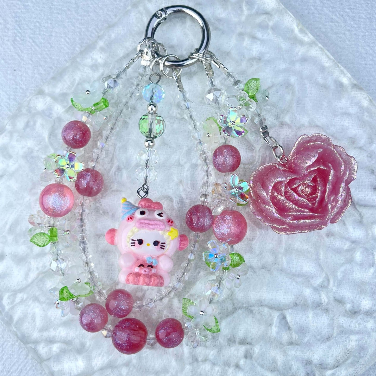 [Limited Edition] Premium Handmade Glittering and Flower Blossom Style Kawaii Cutie Phone Chains-Special Launch Price!