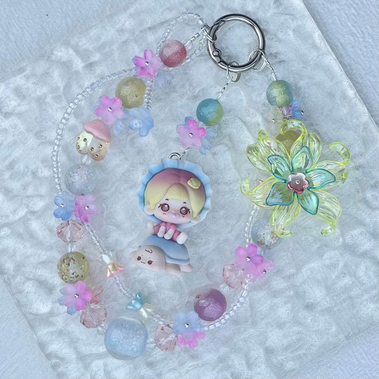 [Limited Edition] Premium Handmade Glittering and Flower Blossom Style Kawaii Cutie Phone Chains-Special Launch Price!