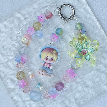 [Limited Edition] Premium Handmade Glittering and Flower Blossom Style Kawaii Cutie Phone Chains-Special Launch Price!