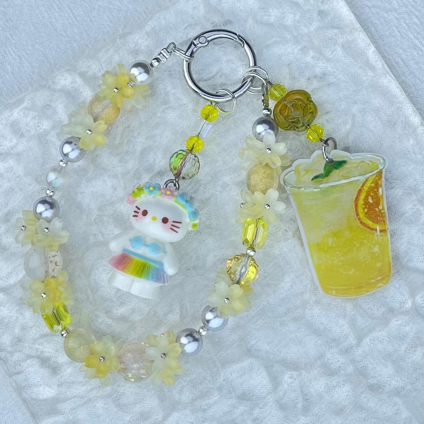 [Limited Edition] Premium Handmade Glittering and Flower Blossom Style Kawaii Cutie Phone Chains-Special Launch Price!
