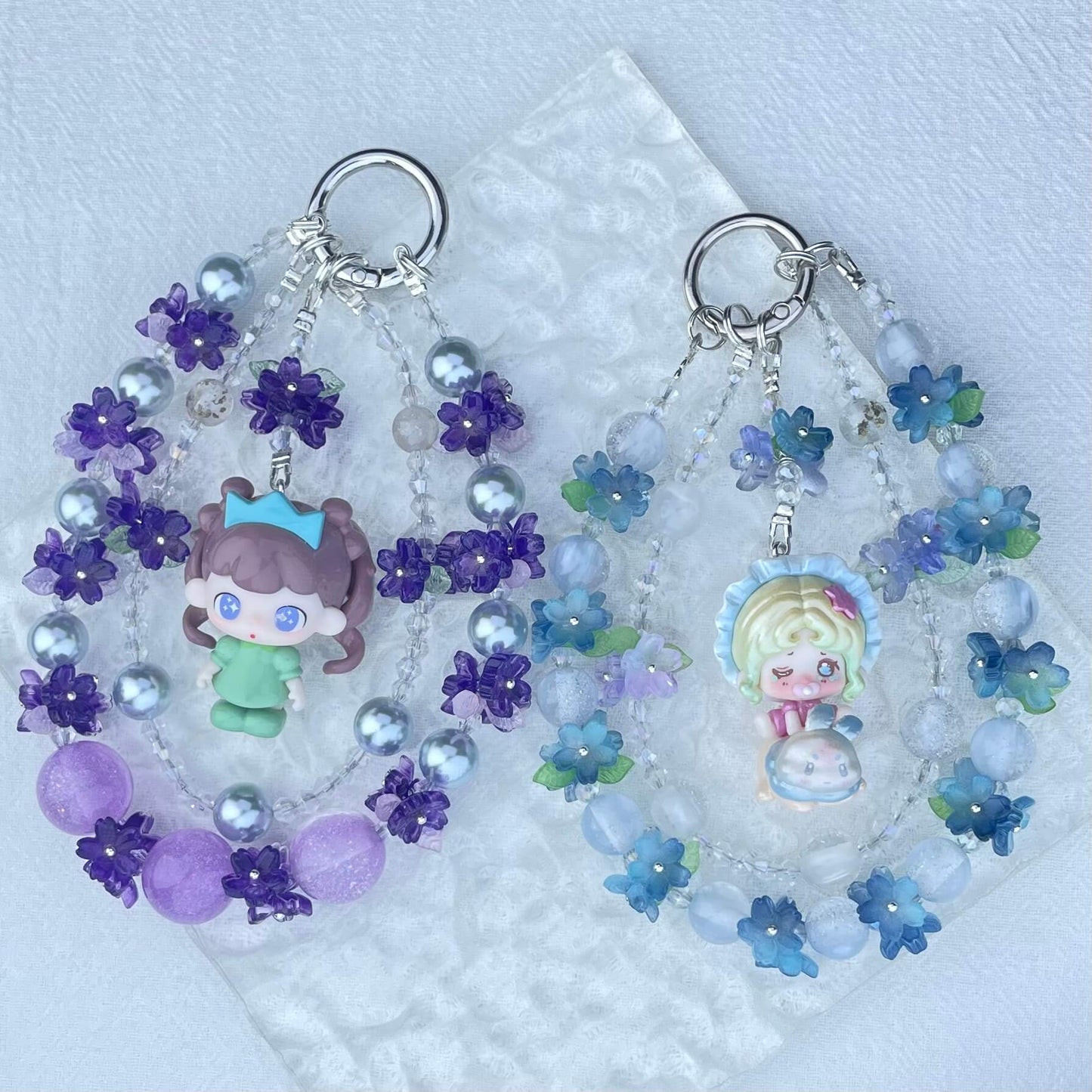 [Limited Edition] Premium Handmade Glittering and Flower Blossom Style Kawaii Cutie Phone Chains-Special Launch Price!