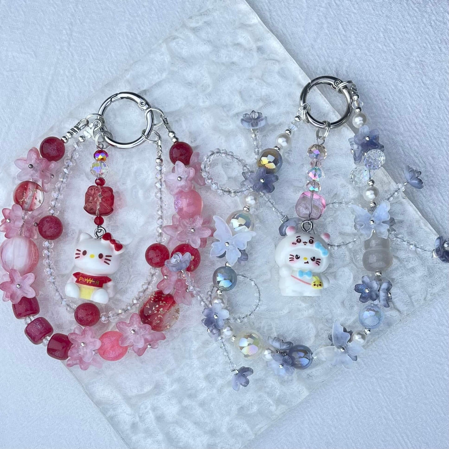 [Limited Edition] Premium Handmade Glittering and Flower Blossom Style Kawaii Cutie Phone Chains-Special Launch Price!