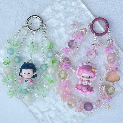 [Limited Edition] Premium Handmade Glittering and Flower Blossom Style Kawaii Cutie Phone Chains-Special Launch Price!