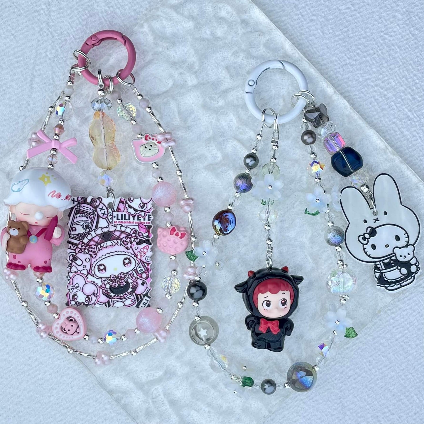[Limited Edition] Premium Handmade Glittering and Flower Blossom Style Kawaii Cutie Phone Chains-Special Launch Price!