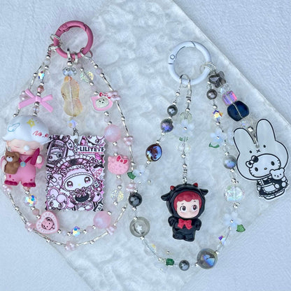 [Limited Edition] Premium Handmade Glittering and Flower Blossom Style Kawaii Cutie Phone Chains-Special Launch Price!