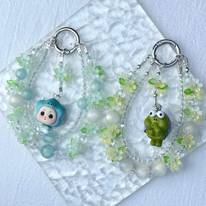 [Limited Edition] Premium Handmade Glittering and Flower Blossom Style Kawaii Cutie Phone Chains-Special Launch Price!