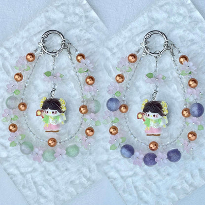[Limited Edition] Premium Handmade Glittering and Flower Blossom Style Kawaii Cutie Phone Chains-Special Launch Price!