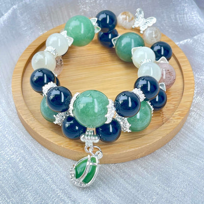 [New Arrival] Premium Natural Crystal Stone Beads Handmade Double-Ring Elastic Band Bracelets- SPECIAL LAUNCH PRICE!