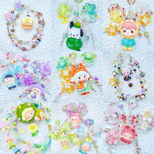[Anniversary Celebration] ONLY BATCH Special Dolls Mini Beads and Blossom Phone Chains Bag Decor-Celebration Special Price!-THIS WEEKEND ONLY