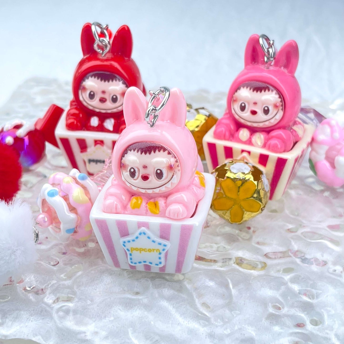 [Live Exclusive] Premium Handmade Newest Standing/Sitting Cutie Keychain- with New Fluffy Style & Special Launch Fruit Play