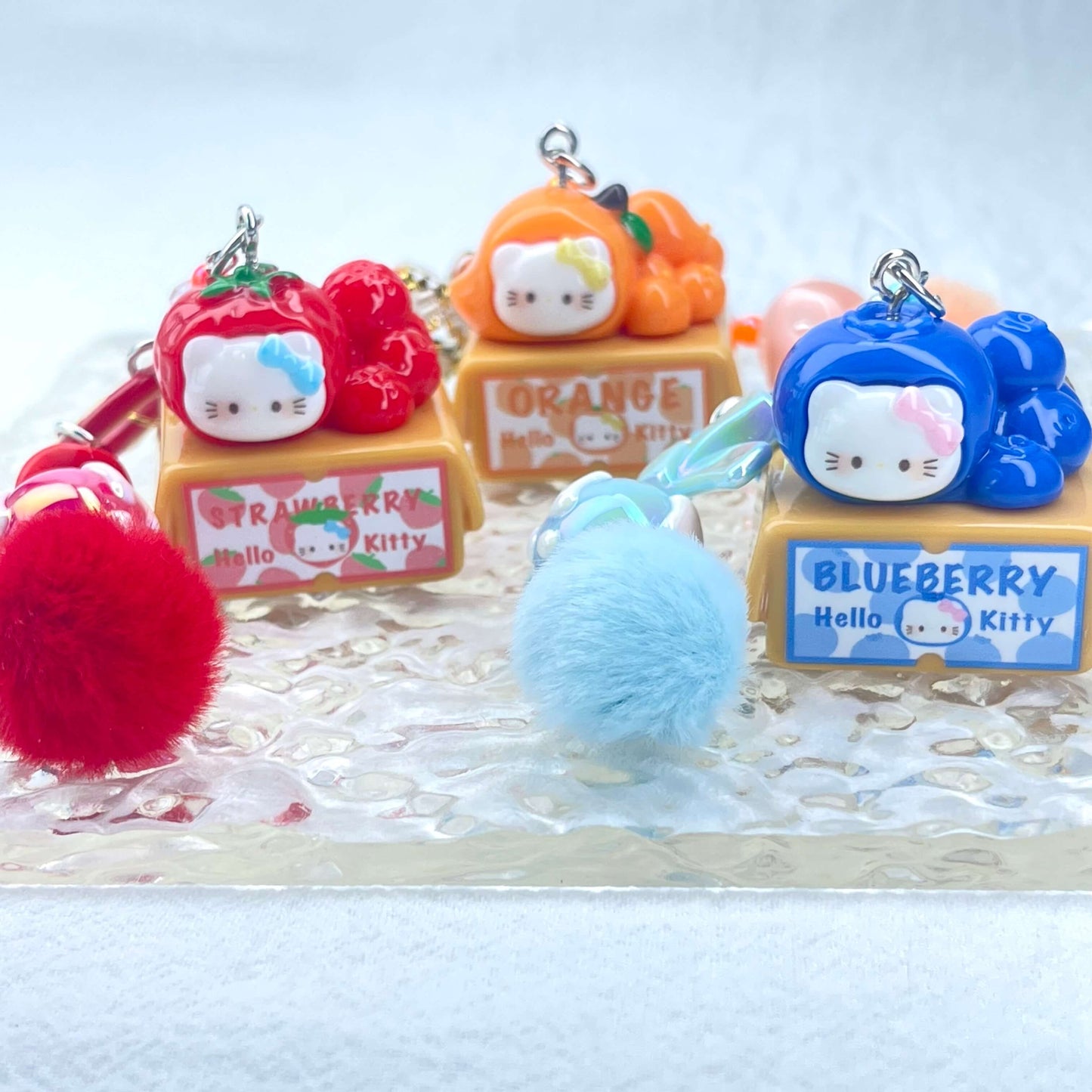 [Live Exclusive] Premium Handmade Newest Standing/Sitting Cutie Keychain- with New Fluffy Style & Special Launch Fruit Play