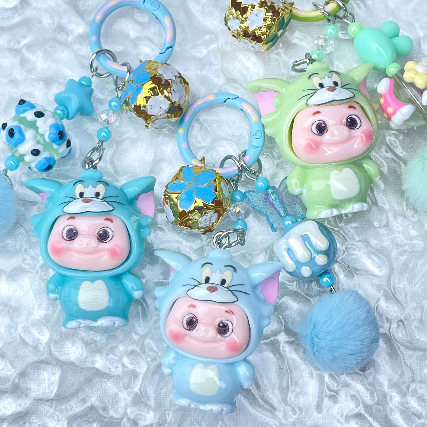 [Live Exclusive] Premium Handmade Newest Standing/Sitting Cutie Keychain- with New Fluffy Style & Special Launch Fruit Play