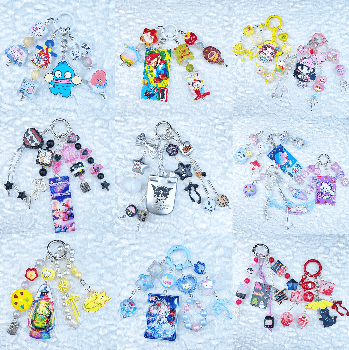 [Anniversary Celebration] Handmade Multi Chain Kawaii Beads Acrylic Pad Keychain Phone Decor-Celebration Special Price!-THIS WEEKEND ONLY