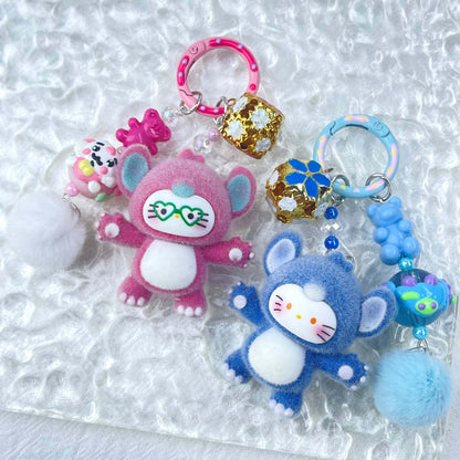 [Live Exclusive] Premium Handmade Newest Standing/Sitting Cutie Keychain- with New Fluffy Style & Special Launch Fruit Play