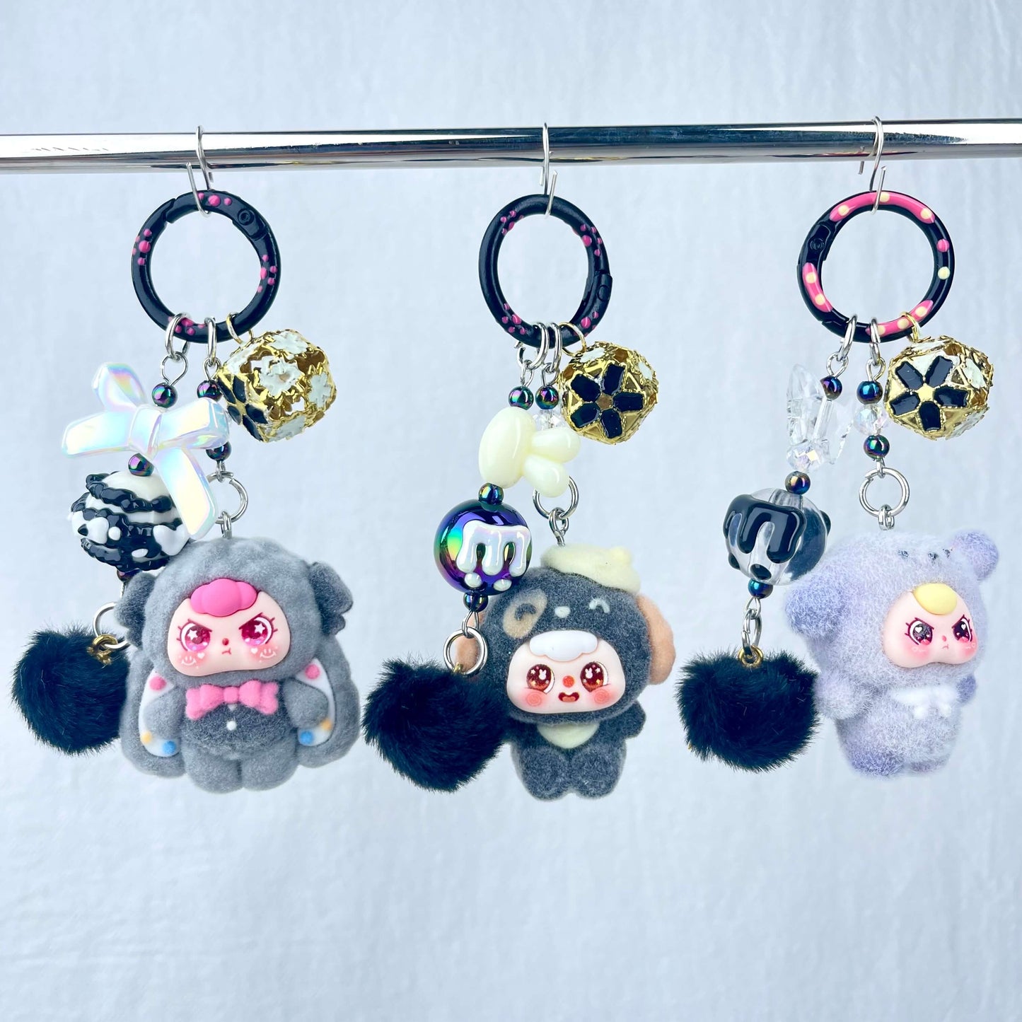 [Live Exclusive] Premium Handmade Newest Standing/Sitting Cutie Keychain- with New Fluffy Style & Special Launch Fruit Play