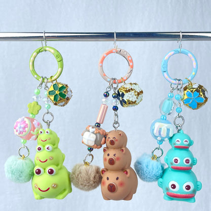 [Live Exclusive] Premium Handmade Newest Standing/Sitting Cutie Keychain- with New Fluffy Style & Special Launch Fruit Play