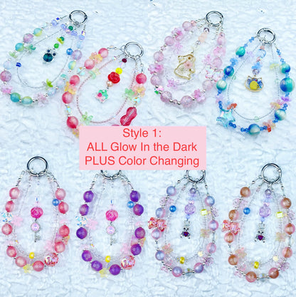 [Anniversary 3-Piece Set] Very Special 3-Piece Color Changing Dry Flower Pendants Glittering Phone Chains Set-Celebration Special Price!-THIS WEEKEND ONLY