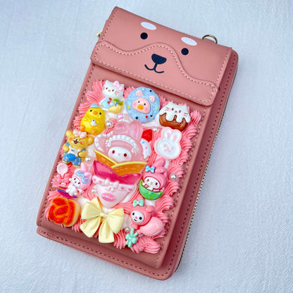 [Holiday Celebration] Kawaii Cream Gel Handmade Cross-Body Bag Phone Purse