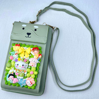 [Holiday Celebration] Kawaii Cream Gel Handmade Cross-Body Bag Phone Purse