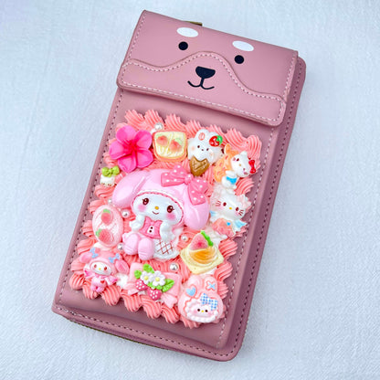 [Holiday Celebration] Kawaii Cream Gel Handmade Cross-Body Bag Phone Purse