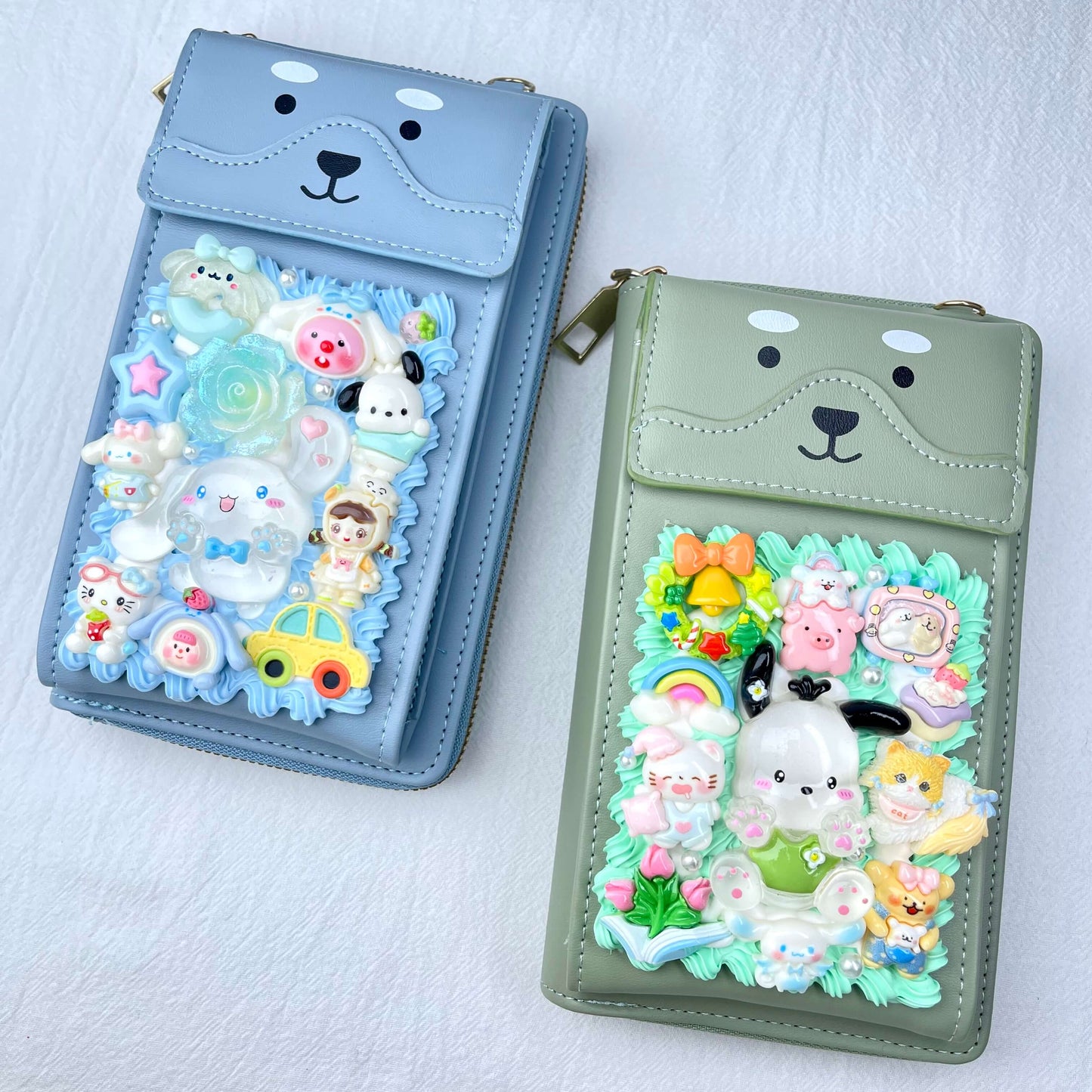 [Holiday Celebration] Kawaii Cream Gel Handmade Cross-Body Bag Phone Purse