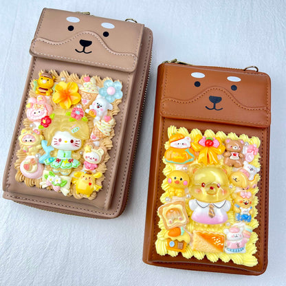 [Holiday Celebration] Kawaii Cream Gel Handmade Cross-Body Bag Phone Purse