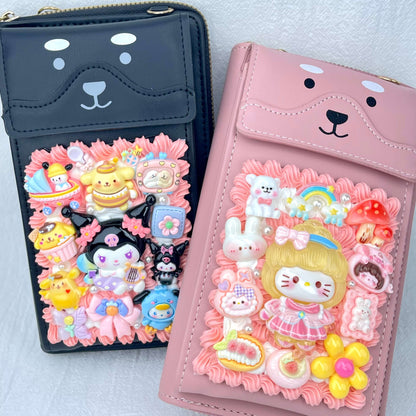 [Holiday Celebration] Kawaii Cream Gel Handmade Cross-Body Bag Phone Purse